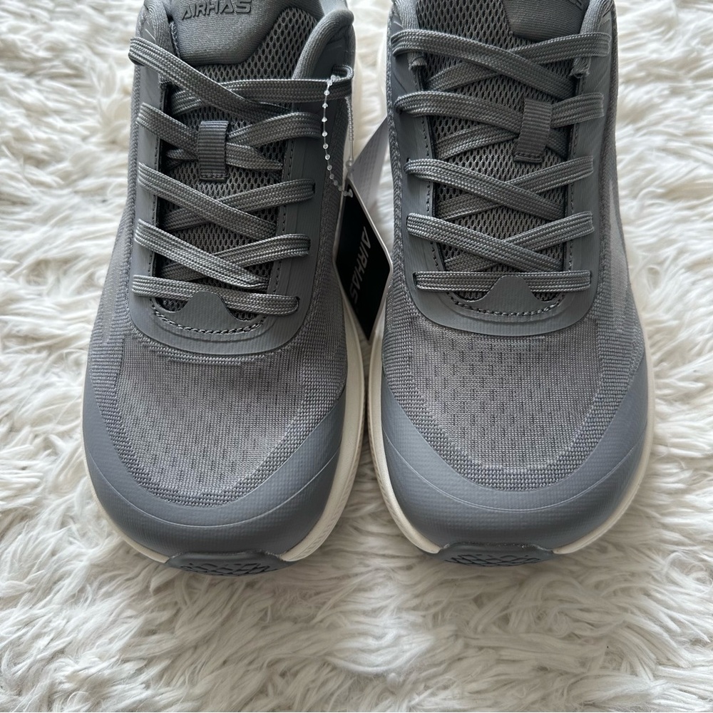 Airhas Mens Foot Shape Toe Box Gray Sneakers New In Box Size 8 - Picture 3 of 8
